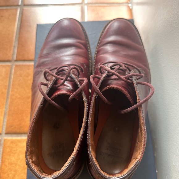 Clarks Men\'s Burgundy Leather Chukka Boots main image 3
